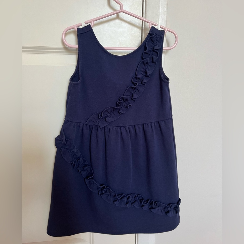 Beautiful navy blue ruffle Janie and Jack dress - size 4